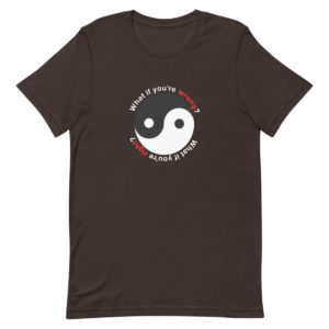 Wrong Yin Yang Unisex Tee – White and Red Print